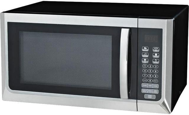 Oster 1.1 Cubic Foot Digital Microwave Oven, Stainless Steel Front, Black  Cover OGZC1101 