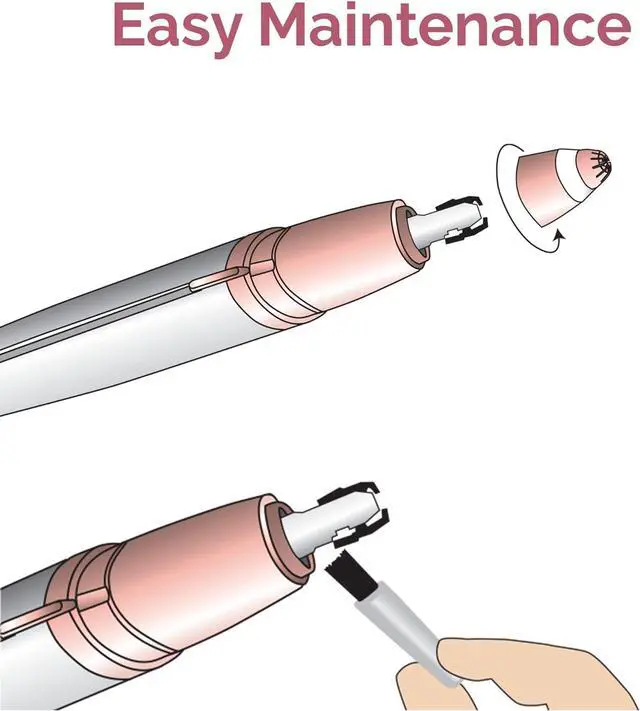 Alt view image 5 of 7 - Finishing Touch Flawless - Eyebrow Hair Electric Remover (White) with LED Light
