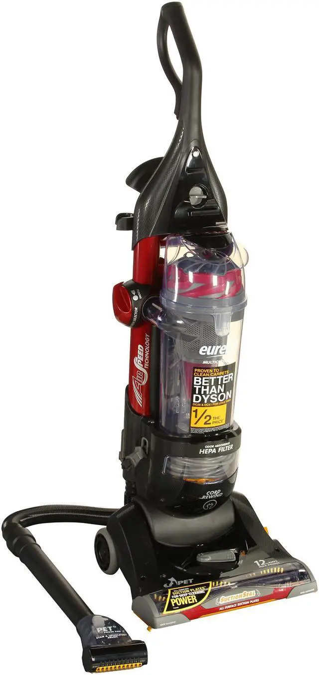 Alt view image 6 of 10 - Eureka AS1104A SuctionSeal PET Upright Vacuum, Black/Red