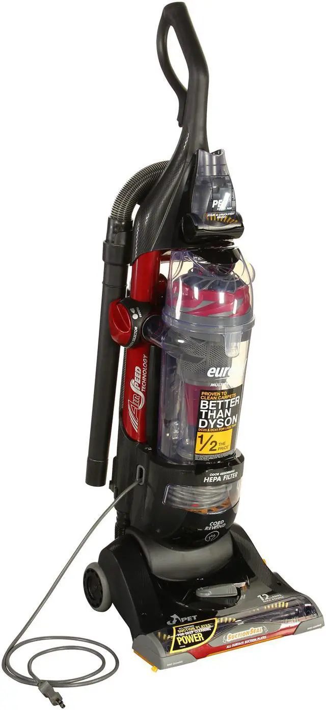Alt view image 7 of 10 - Eureka AS1104A SuctionSeal PET Upright Vacuum, Black/Red