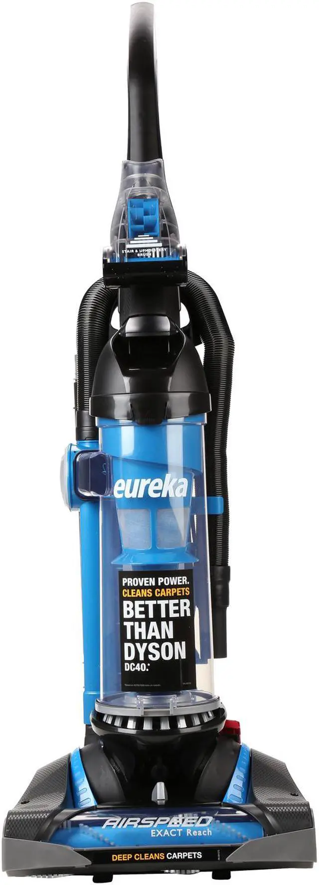 Alt view image 2 of 9 - Eureka AirSpeed EXACT Reach AS3008A Upright Vacuum, Bagless, Allergy Filter, Blue/Black