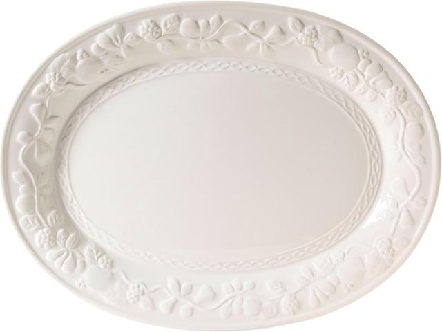 Main image of Gibson Home 2021.01 Fruitful 18.75in Oval Platter, White