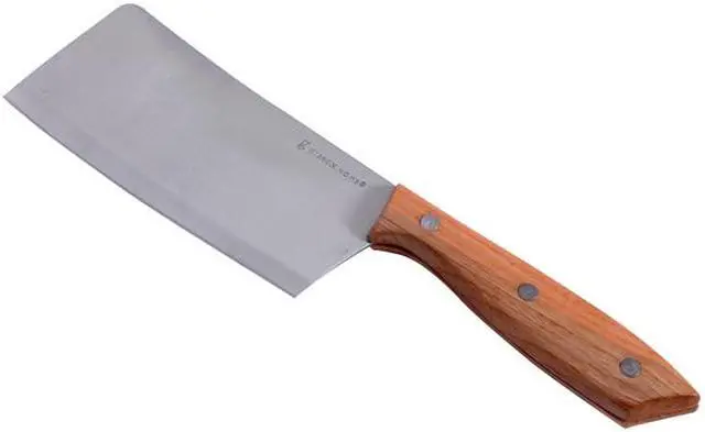 Alt view image 2 of 4 - Gibson Home 107196.01 Seward 6 inch Cleaver with Wooden Handle