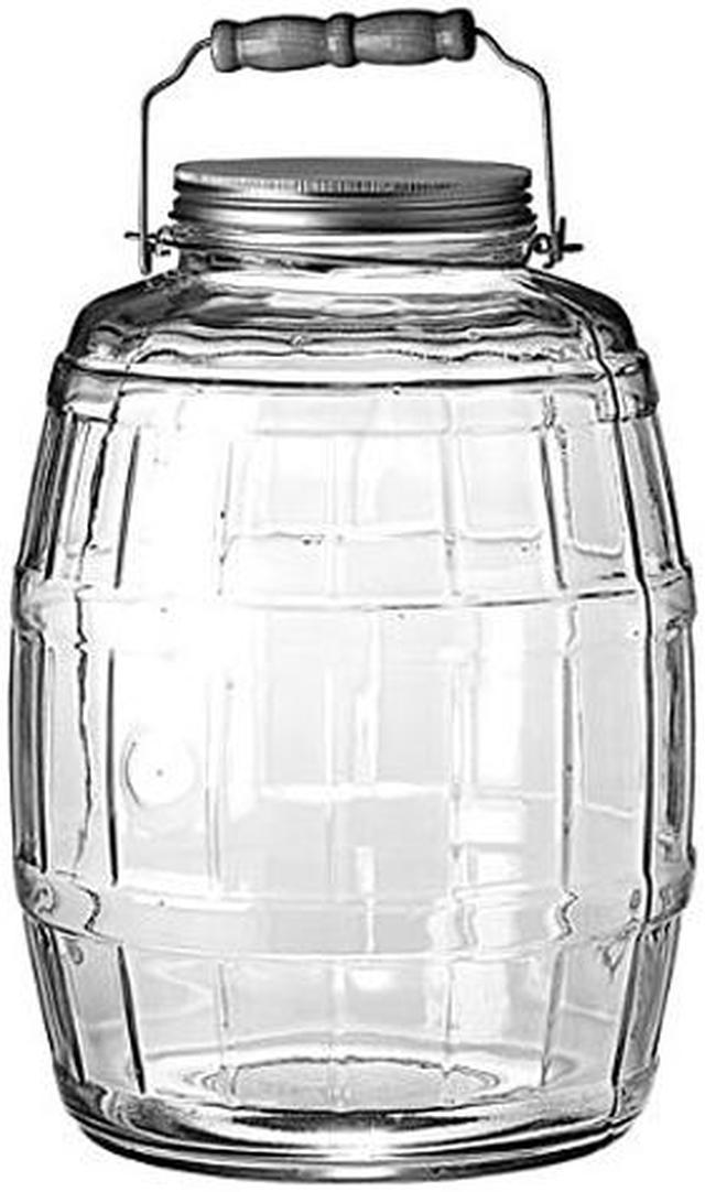 1 Gallon Barrel Jars w/Aluminum Lids, Barrel Jar