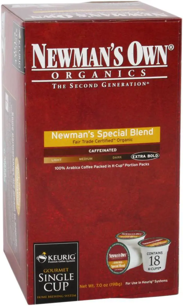 Main image of Keurig 99555000504 Newman's Own Organics Special Blend (Extra Bold) Coffee K-Cup (Box of 18)