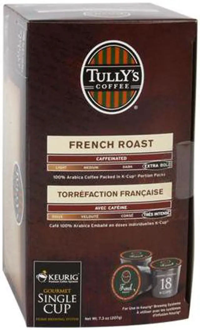 Main image of Keurig KEURIG-00622 Tully's Extra Bold French Roast Coffee K-Cup (Box of 18)