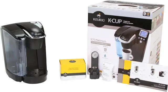 Alt view image 7 of 7 - Keurig K75B Black K75 Platinum Brewing System - 12ct Variety Pack w/ Water Filter Kit