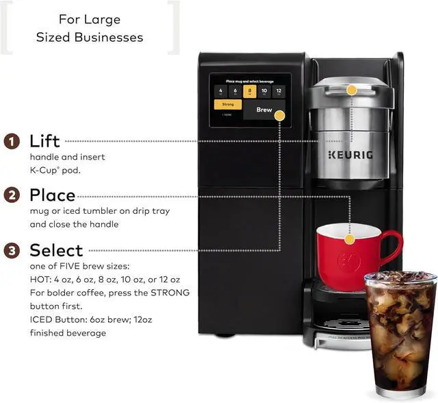 Alt view image 15 of 20 - Keurig® K-3550™ Single Serve Commercial Coffee Maker