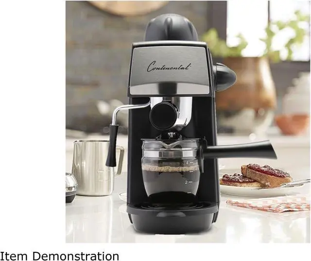 Alt view image 3 of 3 - Continental Electric CP-CE009 Espresso Maker 4-Bar, 1 to 4-Cup Black