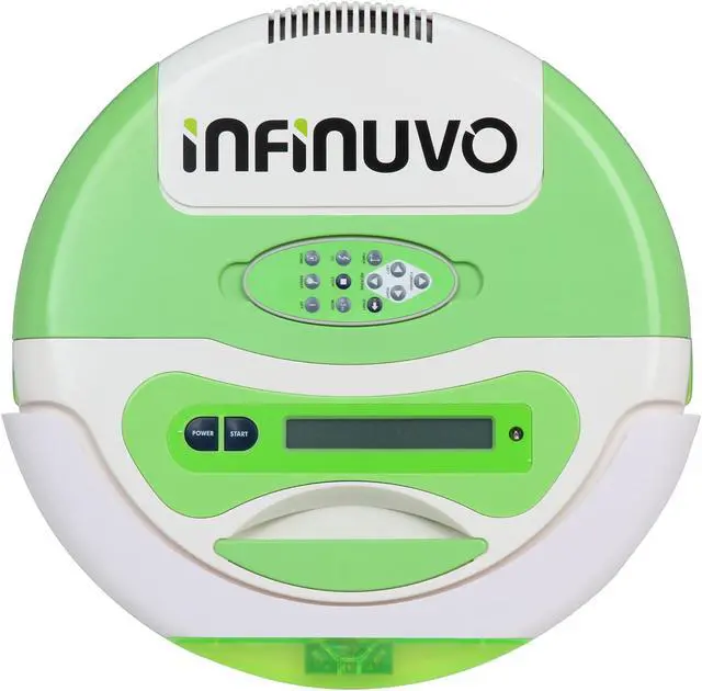Alt view image 5 of 10 - Infinuvo QQ3-LT CleanMate Robotic Vacuum with Home Charging Base and Scheduler, LCD Display Panel