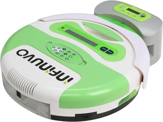 Alt view image 6 of 10 - Infinuvo QQ3-LT CleanMate Robotic Vacuum with Home Charging Base and Scheduler, LCD Display Panel