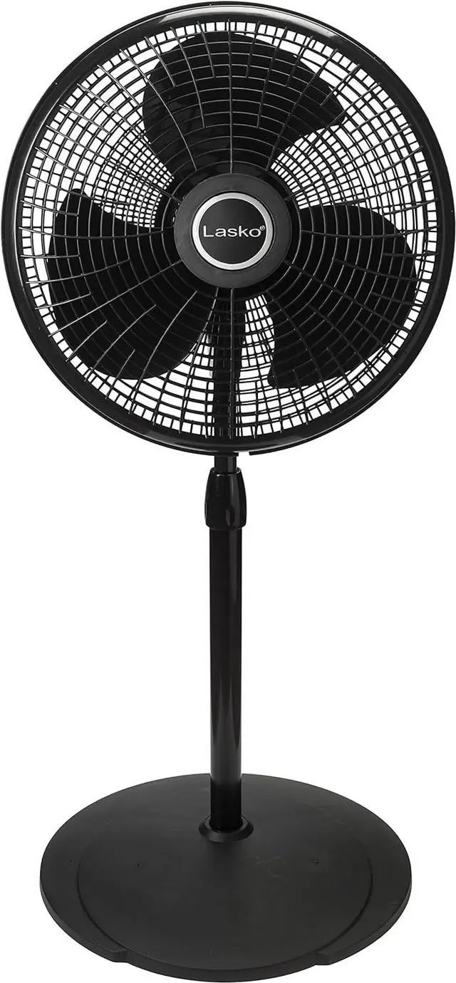 Alt view image 6 of 7 - Lasko 16" Performance Oscillating Pedestal Fan with 3 Speeds, 2527, Black