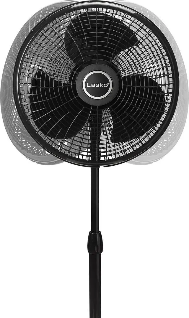 Alt view image 4 of 7 - Lasko 16" Performance Oscillating Pedestal Fan with 3 Speeds, 2527, Black