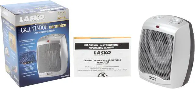 Alt view image 6 of 12 - Lasko 754200 Ceramic Heater with Adjustable Thermostat