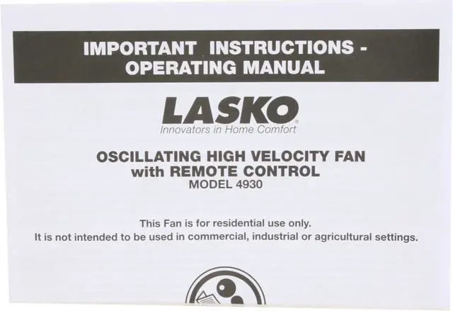 Alt view image 13 of 14 - LASKO 4930 Oscillating High Velocity Blower Fan w/ Remote