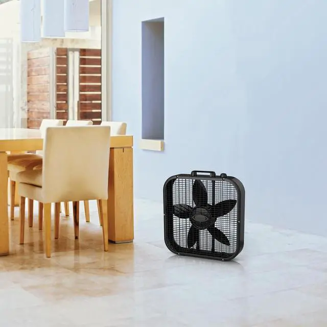 Alt view image 2 of 2 - Lasko 20" 3-Speed Decor Colors Box Fan, B20401, Black