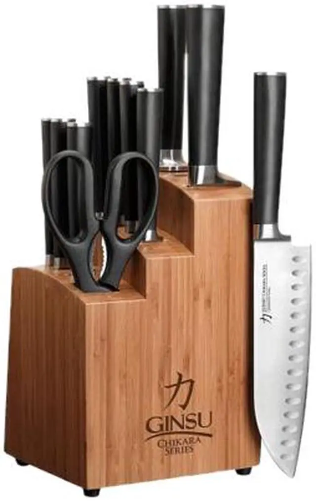 Main image of Ginsu 7112 Chikara 12-Piece Stainless Steel Knife Set with Block