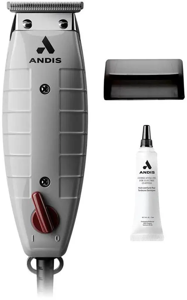 Alt view image 2 of 6 - Andis 04780 Professional T-Outliner Beard & Hair Trimmer for Men with Carbon Steel T-Blade, Bump Free Technology – Corded Electric Beard Trimmer, GTO, Grey