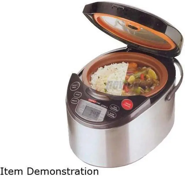 Main image of VitaClay VF-7900-4 Stainless Steel 4.2 Qt. Chef Gourmet Rice Cooker N' Slow Cooker Pro