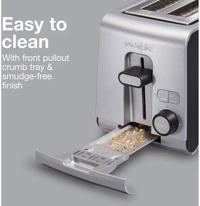 Alt view image 3 of 6 - Proctor Silex 22302 Silver 2 Slice Toaster with Sure Toaster Technology