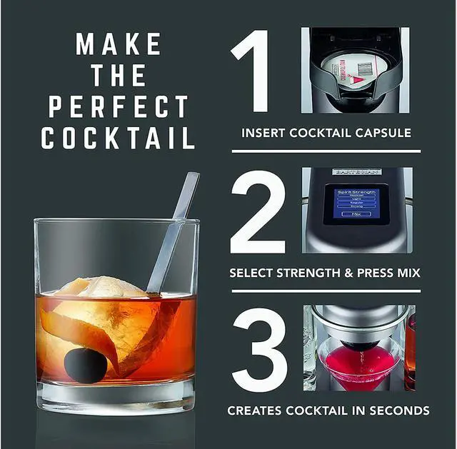Alt view image 10 of 12 - Bartesian Premium Cocktail and Margarita Machine, Stainless Steel (MFR#55300)
