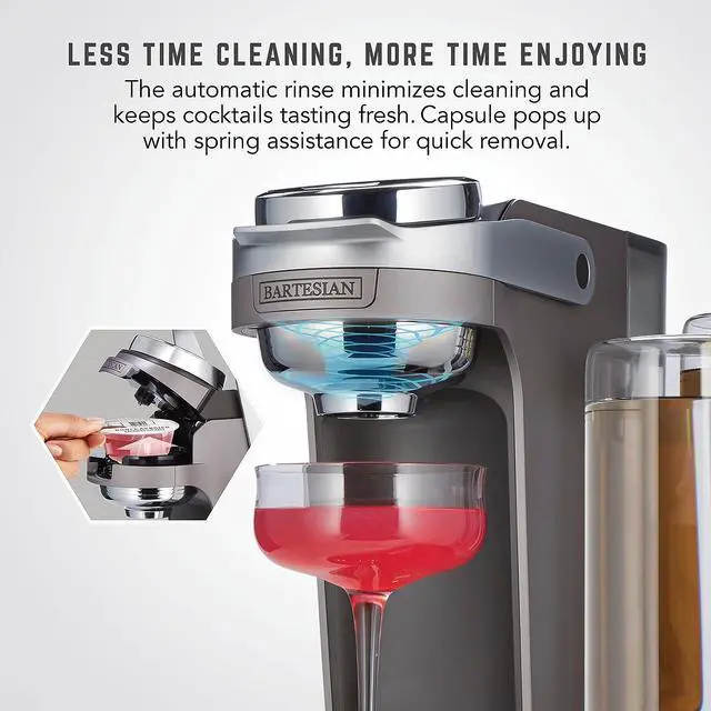 Alt view image 3 of 3 - Bartesian 55310G Duet Cocktail Machine 2 Glass Spirit Bottles
