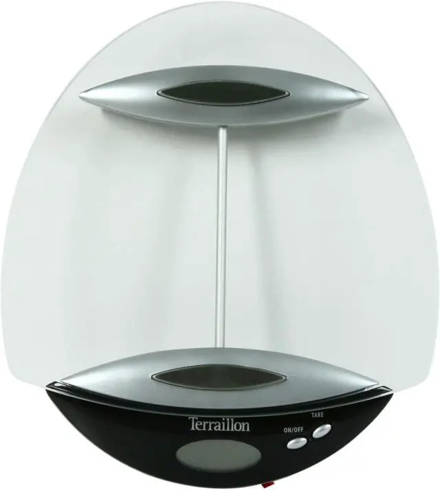 Alt view image 5 of 7 - Terraillon 08532 Crystal Oval 7-Pound Digital Kitchen Scale, Glass