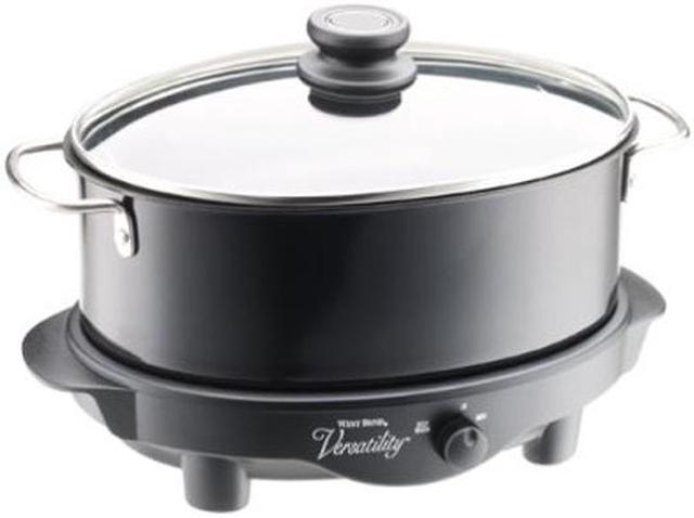 Alt view image 2 of 2 - West Bend 84716 Black 6 Qt. Oval Versatility Slow Cooker