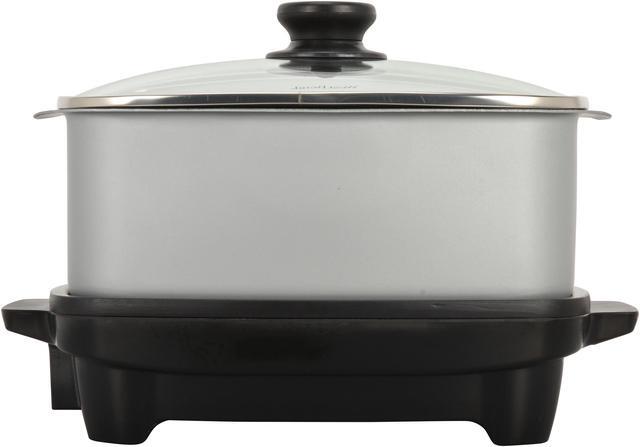 Alt view image 4 of 8 - West Bend 84905 Stainless Steel 5 Qt. 2 in 1 Slow Cooker and mini griddle