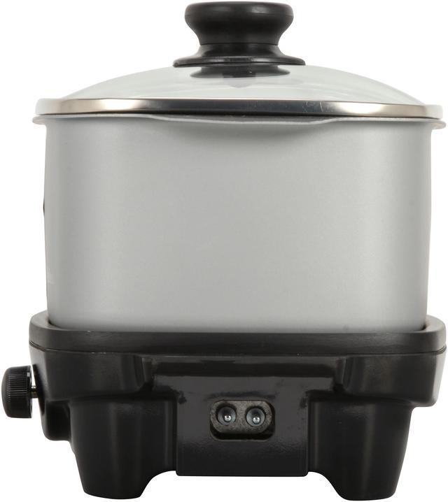 Alt view image 5 of 8 - West Bend 84905 Stainless Steel 5 Qt. 2 in 1 Slow Cooker and mini griddle