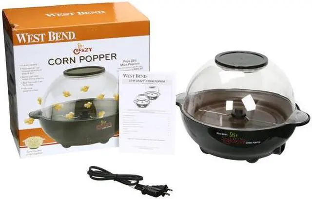 Main image of West Bend 82306 Black Stir Crazy Corn Popper
