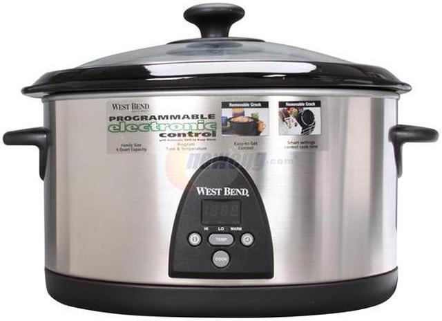 West Bend 84396 Stainless Steel Oval Electronic Crockery Cooker
