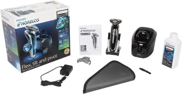 Alt view image 8 of 8 - Philips Norelco Series 8000 1280X/42 SensoTouch 3D wet and dry electric razor, UltraTrack heads, 3-way flexing heads