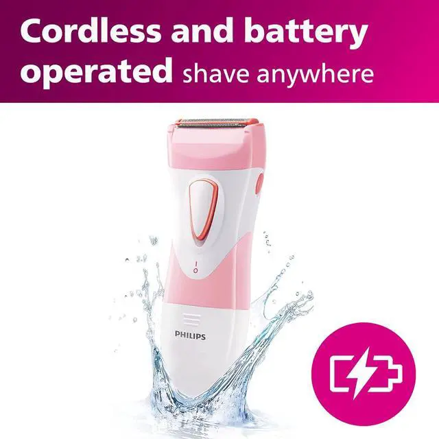 Alt view image 8 of 9 - Philips SatinShave Essential Women’s Wet & Dry Electric Shaver for Legs & Body, Cordless, with Hypoallergenic Foil, HP6306/50