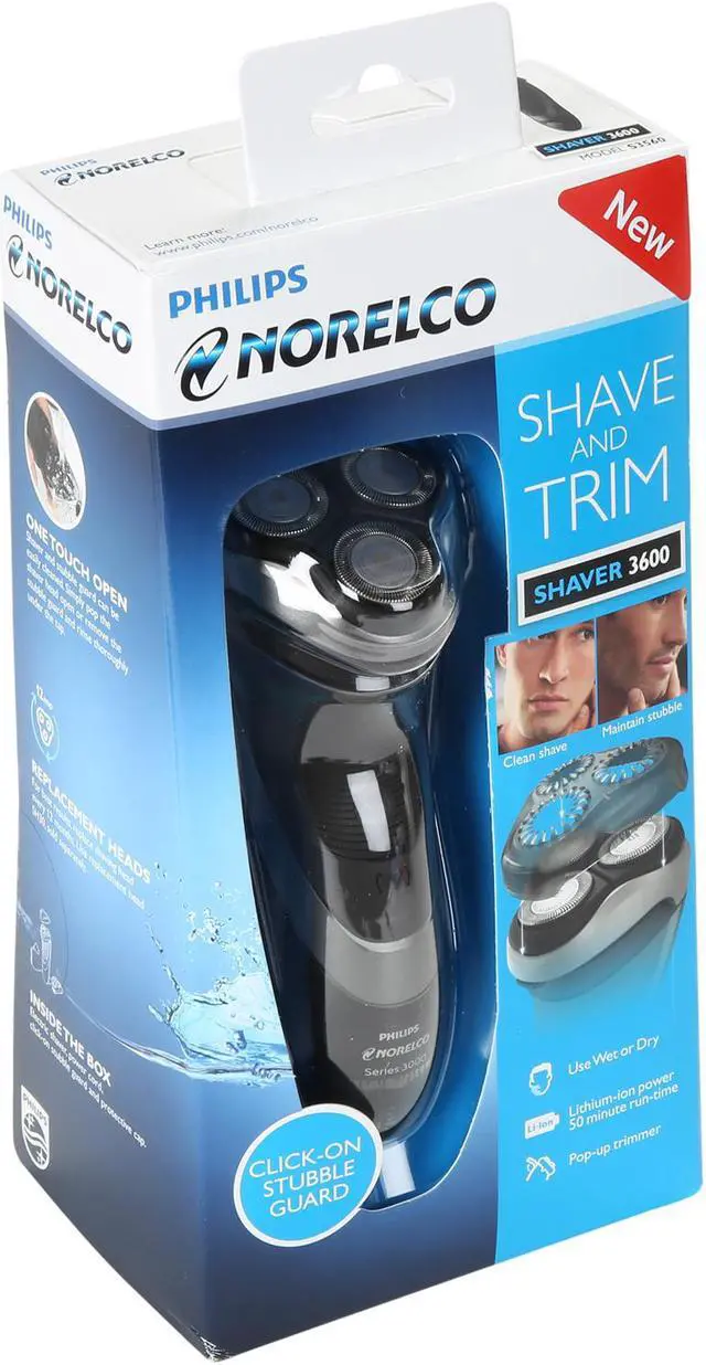 Alt view image 10 of 10 - Norelco Shaver 3600 2-in-1 shaver, Series 3000 S3560/88