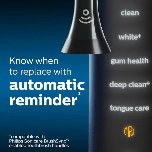 Alt view image 7 of 14 - Sonicare W DiamondClean Standard Sonic Replacement Toothbrush Heads, 3 Pack Set HX6063/95