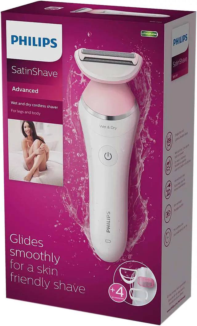 Alt view image 8 of 8 - PHILIPS BRL140/51 SatinShave Advanced SatinShave Advanced Women's Electric Shaver, Cordless Hair Removal (BRL140)