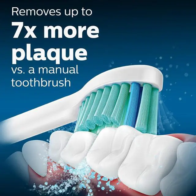 Alt view image 3 of 5 - Philips Sonicare Genuine C2 Optimal Plaque Control Toothbrush Heads - 3 Brush Heads - White  HX9023/65