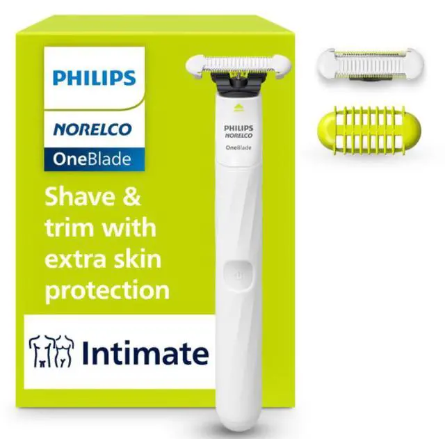 Alt view image 11 of 17 - Philips Norelco OneBlade Intimate Pubic Groomer, QP1924/71