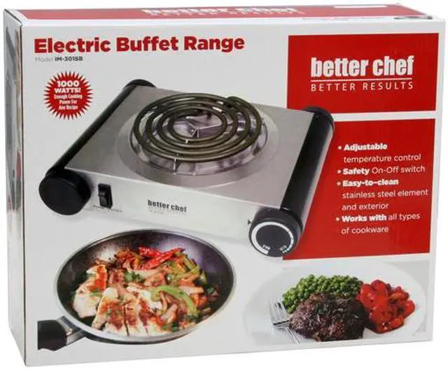 Alt view image 10 of 10 - Better Chef Buffet Burner Table Top Single IM-301SB Stainless Steel