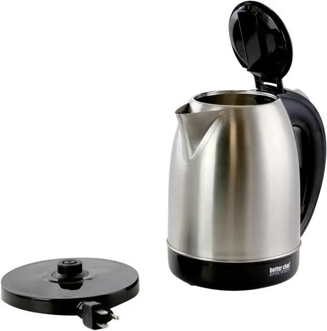 Alt view image 2 of 4 - Better Chef IM-170S 1.7 L Cordless Stainless Steel Electric Tea Kettle