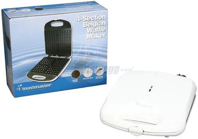 Alt view image 6 of 6 - Toastmaster 4-Section Non-Stick Belgian Waffle Maker