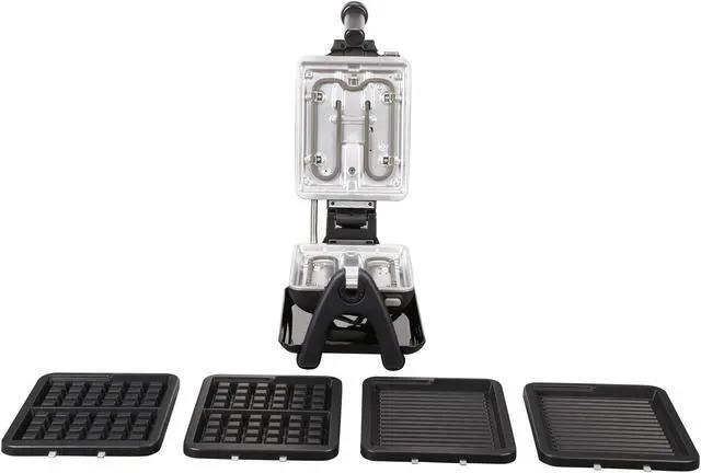 Alt view image 8 of 9 - Emeril by T-fal WM752851 Black WAFFLE & PANINI MAKER