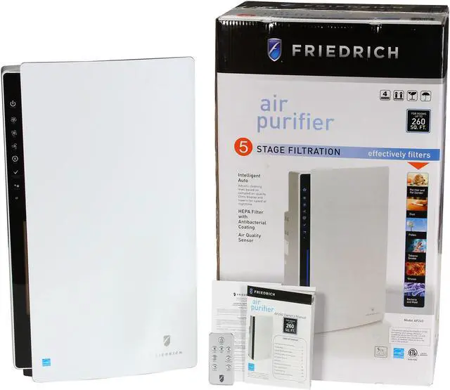 Alt view image 7 of 7 - Friedrich AP260 5-Stage Air Purifier (HEPA, Carbon, Plasma, Pre-filter, Multi-filter)