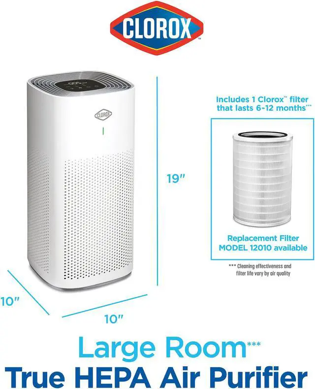 Alt view image 2 of 12 - Clorox 320 Large Room Air Purifier