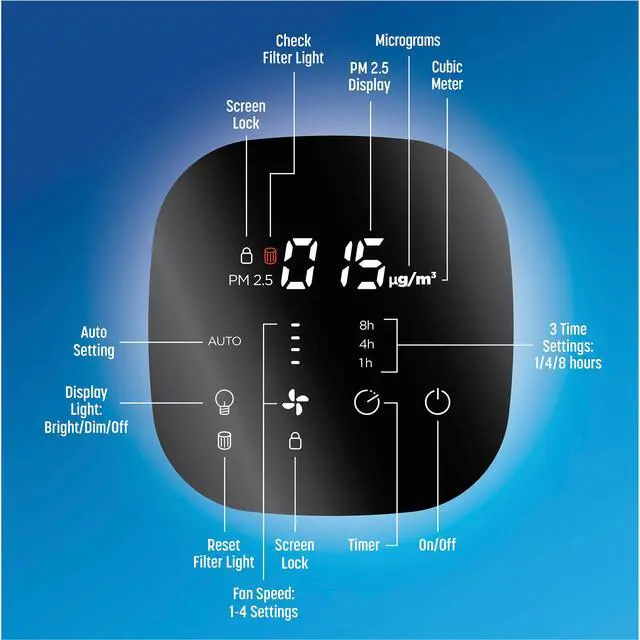 Alt view image 8 of 12 - Clorox 320 Large Room Air Purifier