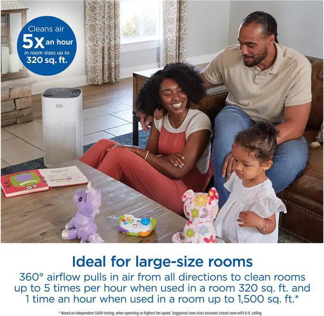 Alt view image 9 of 12 - Clorox 320 Large Room Air Purifier