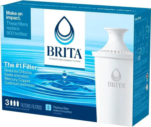 Alt view image 3 of 7 - Brita Replacement Water Filter for Pitchers  - 40 gal Filter Life (Water Capacity)2 Month Filter Life (Duration) - 24 / Carton  35503CT