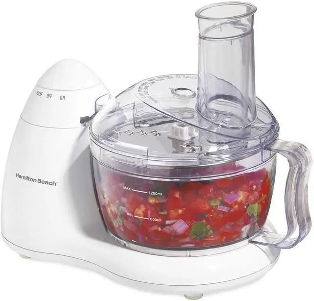 Main image of Hamilton Beach 8-Cup Food Processor with 2 Speeds plus Pulse, White (MODEL: 70450)
