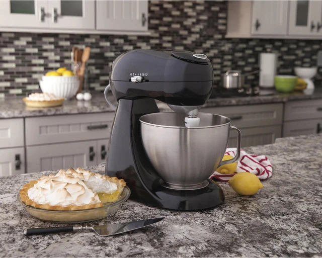 Alt view image 5 of 5 - Hamilton Beach 63227N Eclectrics Licorice All-Metal Stand Mixer Black